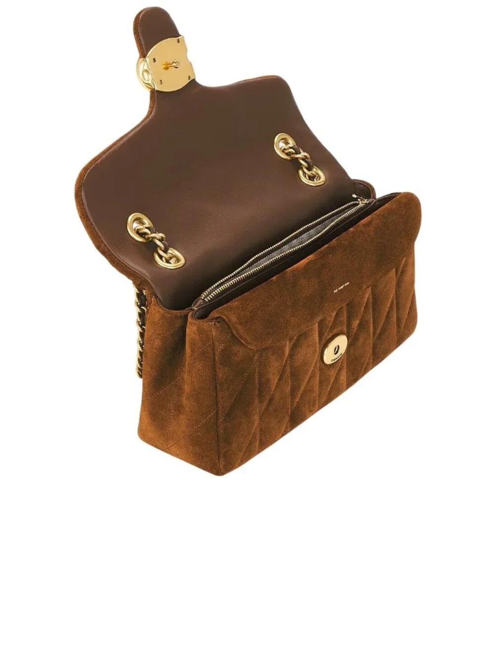 Coach Tabby Shoulder Bag 26 in Warm Brown Womens Suede Brass Hardware